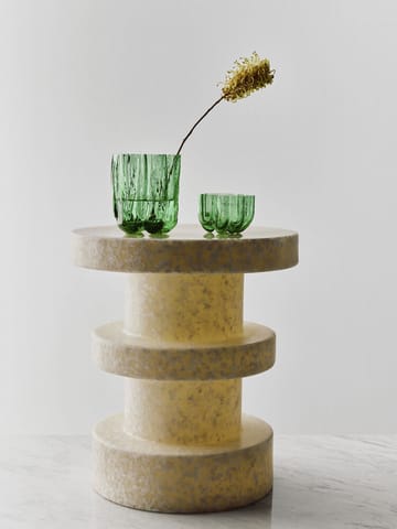 Crackle fyrfadsstage 5,8 cm - Mørkegrøn - Kosta Boda