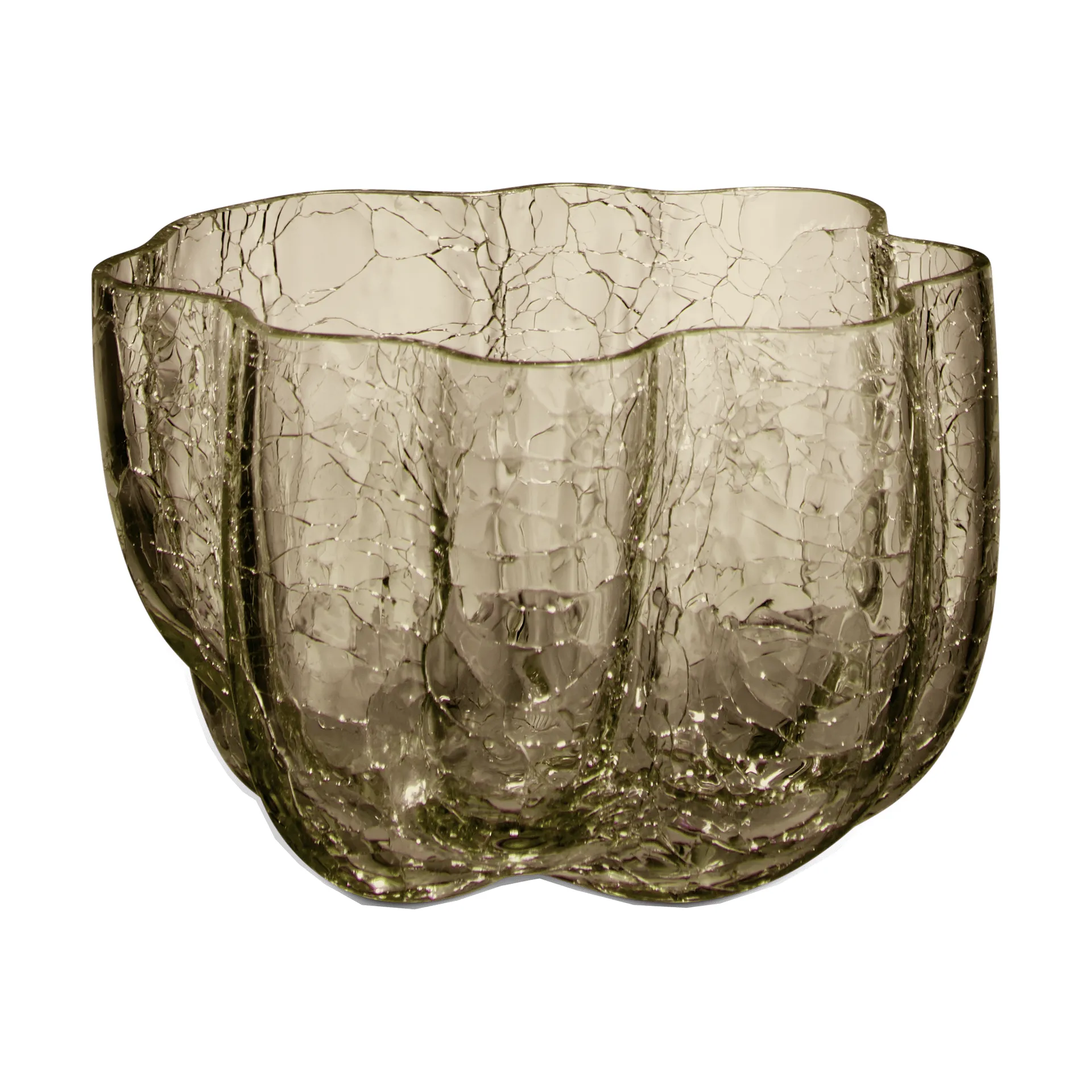 Crackle fyrfadsstage 5,8 cm, Taupe Kosta Boda
