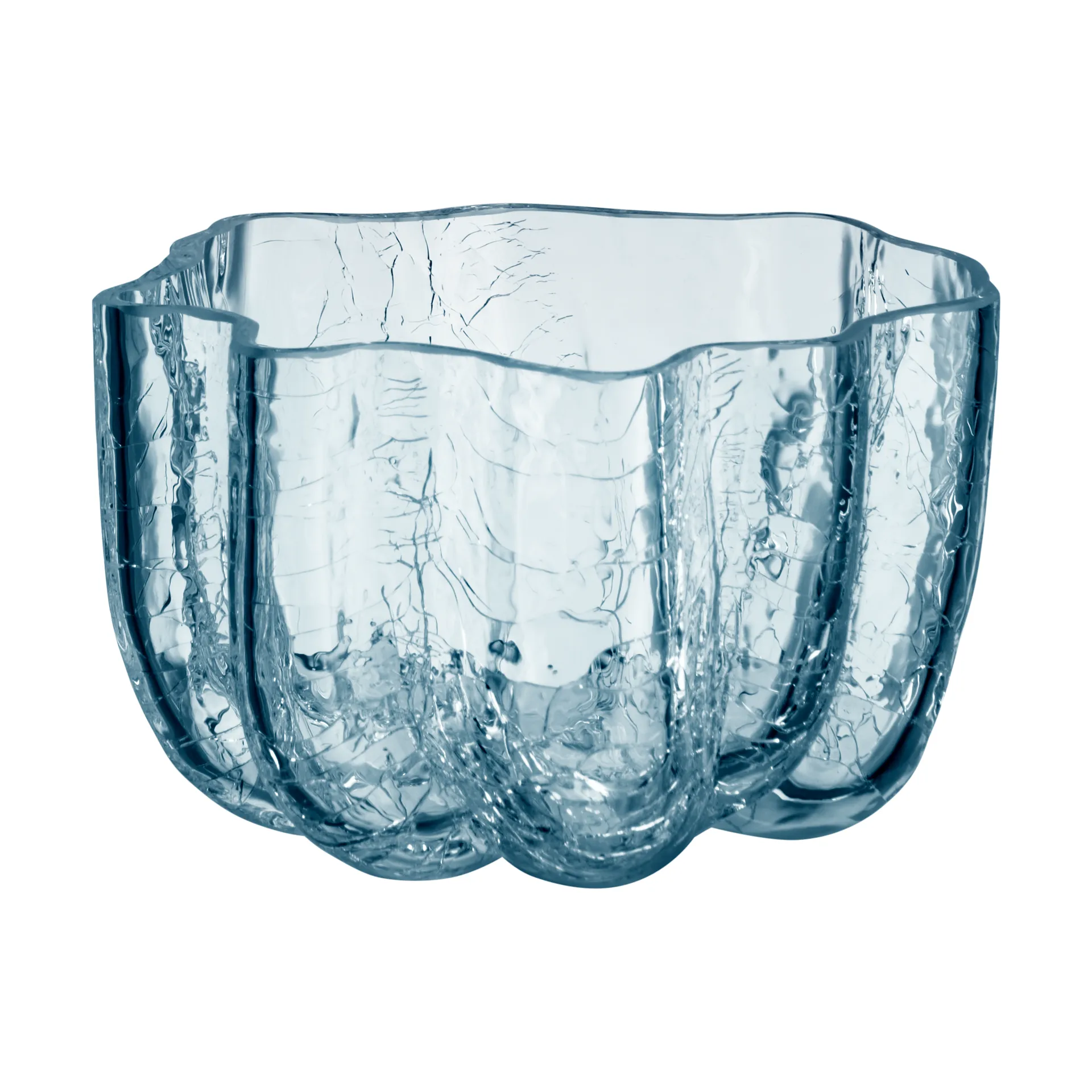 Crackle fyrfadsstage cirkulær 58 mm, Klar Kosta Boda