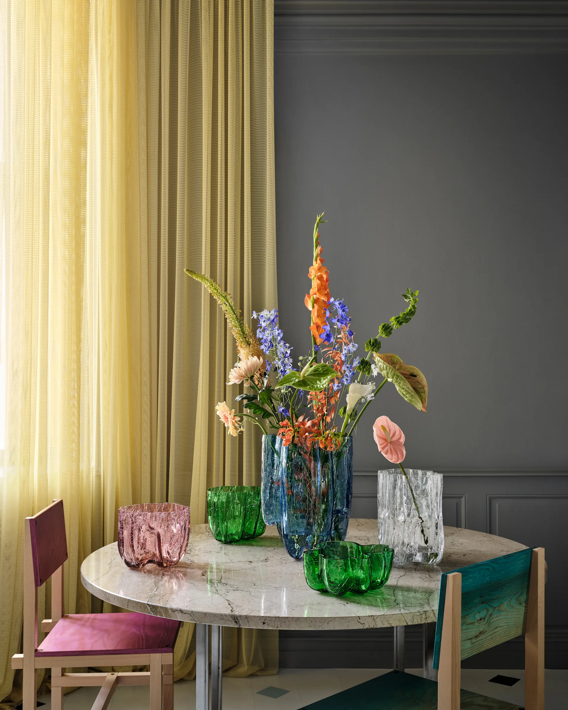 Crackle vase 17,5 cm, Lyserød Kosta Boda