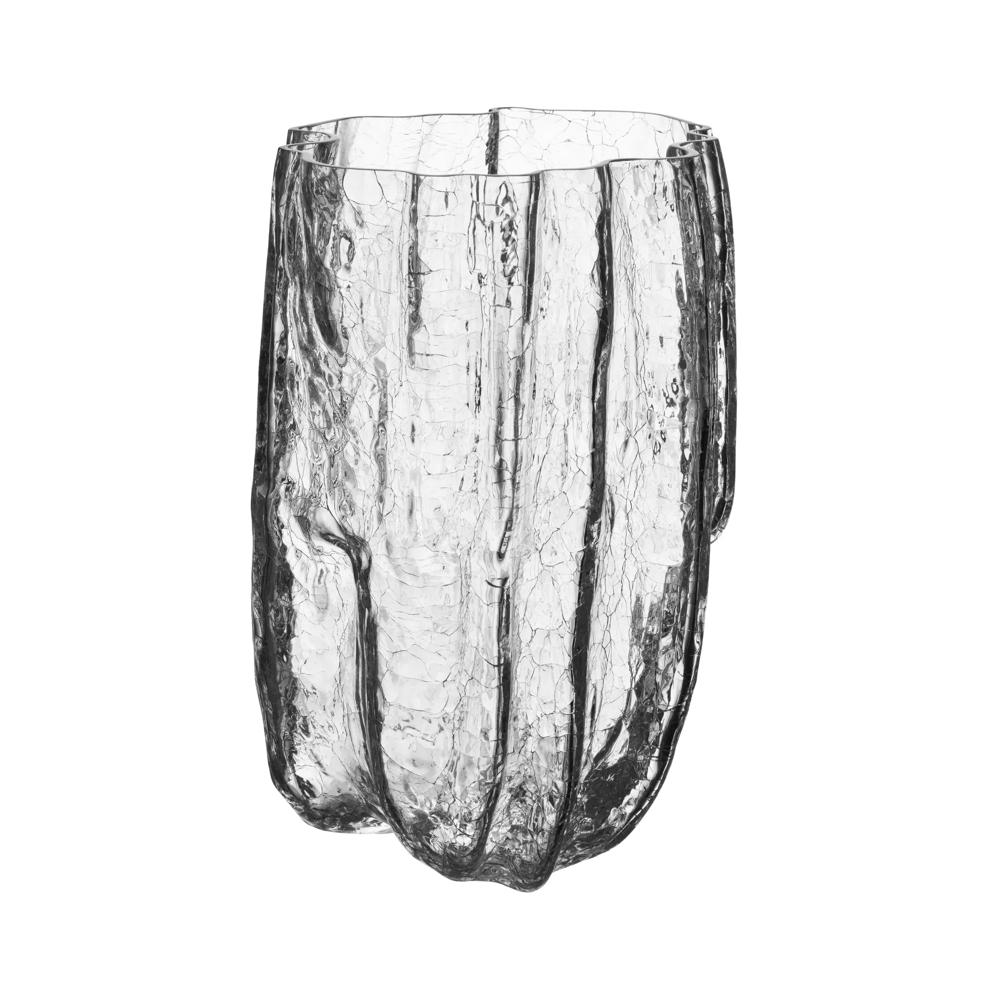 Crackle vase 27 cm, Klar Kosta Boda