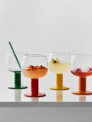 Fars glas - Mixede farver, 40 cl, 4-pak - Kosta Boda