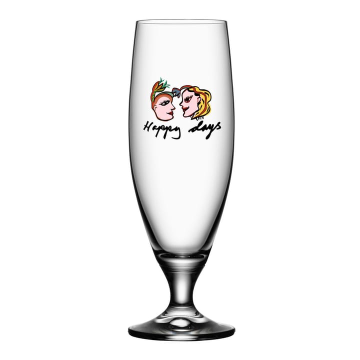 Friendship ølglas 50 cl - happy days - Kosta Boda