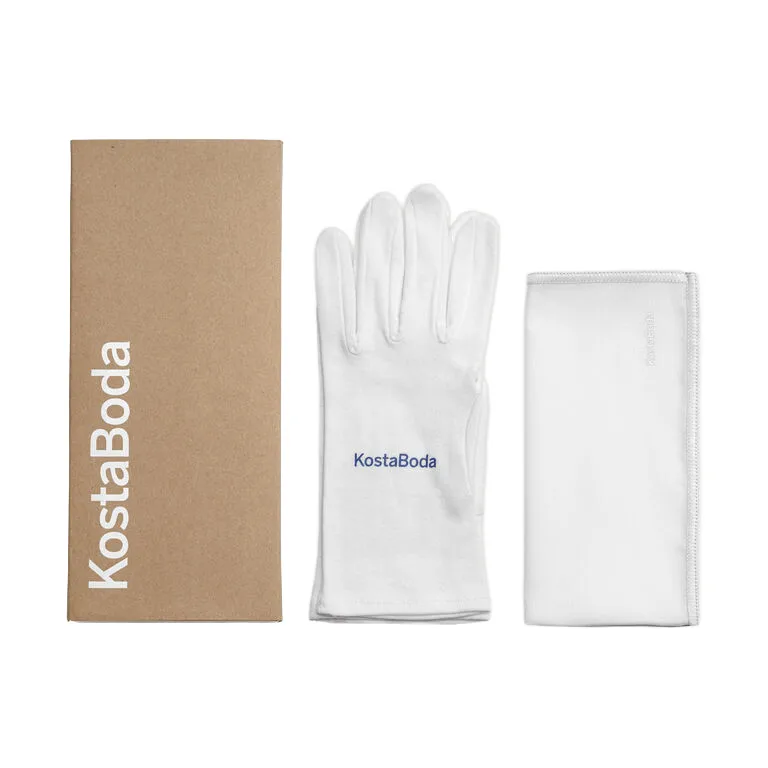 Kosta Boda glass care set box, Hvid, large Kosta Boda