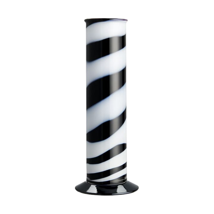 Lab cylinder vase 30 cm - Sort-hvid - Kosta Boda