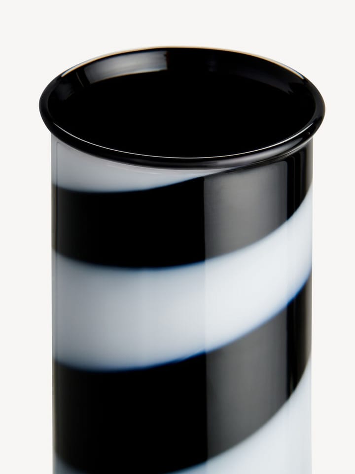 Lab cylinder vase 30 cm, Sort-hvid Kosta Boda