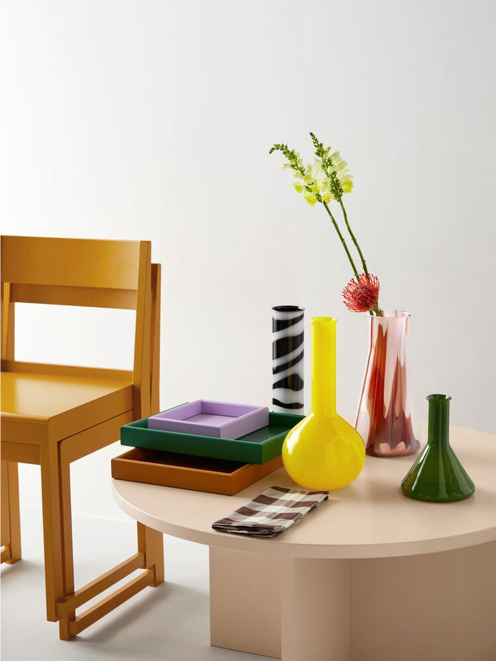 Lab rund flaske vase 31,5 cm, Gul Kosta Boda