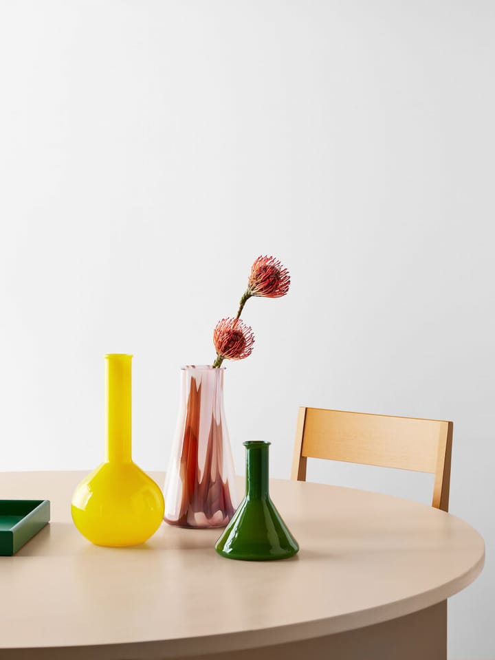 Lab rund flaske vase 31,5 cm, Gul Kosta Boda