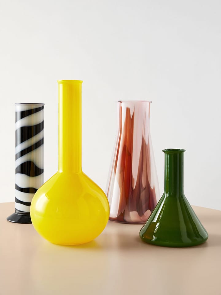Lab rund flaske vase 31,5 cm, Gul Kosta Boda