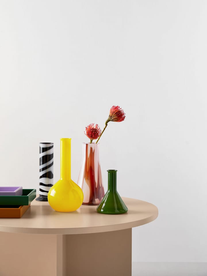 Lab rund flaske vase 31,5 cm, Gul Kosta Boda