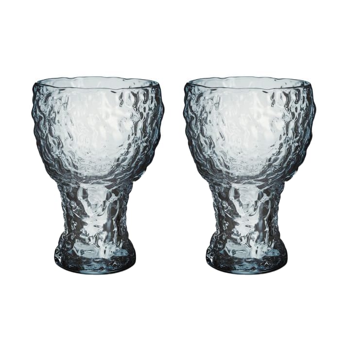 Moss highball glas cirkulær 42 cl 2-pak - Blå - Kosta Boda