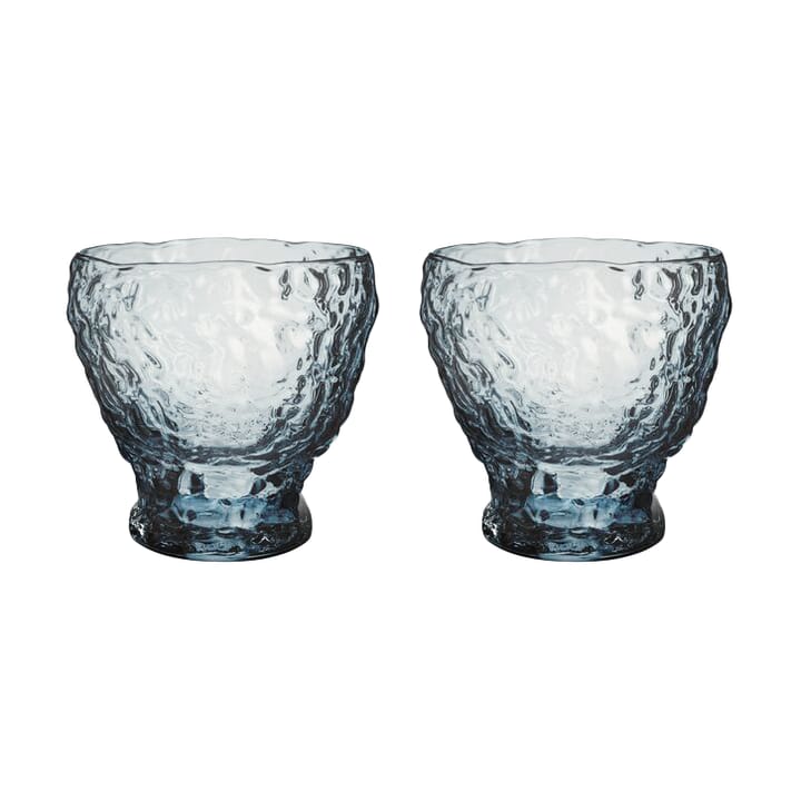Moss tumbler glas cirkulær 33 cl 2-pak - Blå - Kosta Boda
