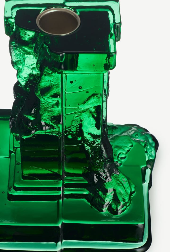Rocky Baroque lysestage 150 mm - Smaragd grøn - Kosta Boda