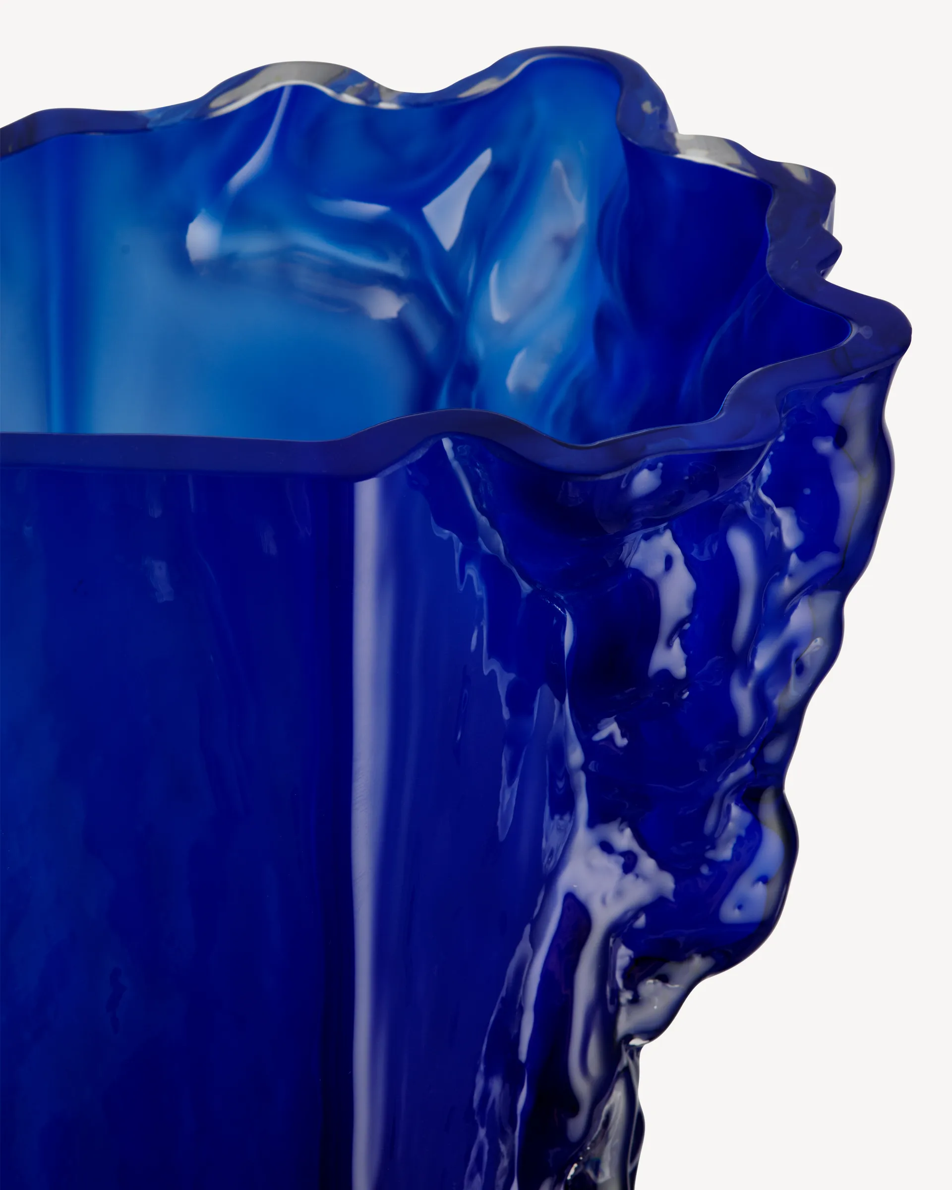 Rocky Baroque vase 35 cmm, Deep blue Kosta Boda