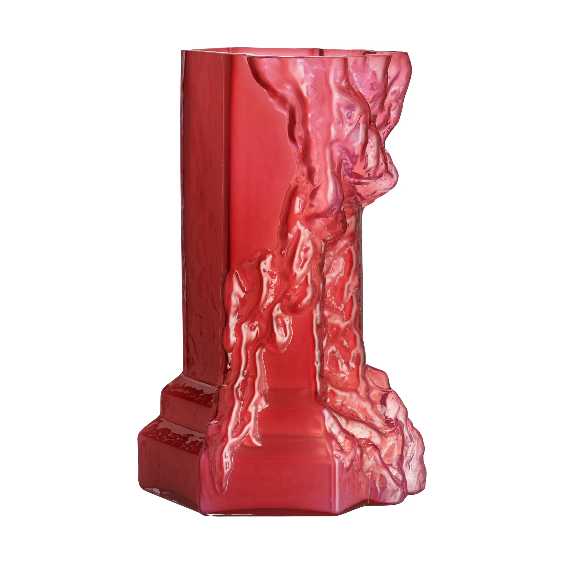 Rocky Baroque vase 35 cmm, Hot pink Kosta Boda