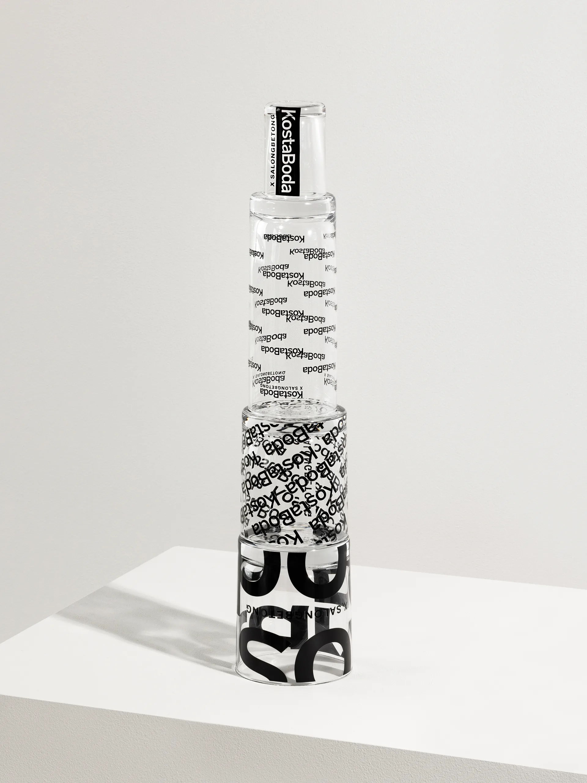 Salong Betong Old Fashioned glas 28 cl 2-pak, Klart/Sort Kosta Boda