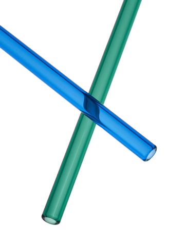 Sipsavor sugerør 200 mm 2-pak - Blå-grøn - Kosta Boda