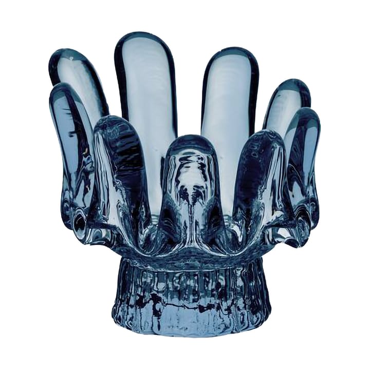 Solros lysestage cirkulært glas 9,2 cm - Blå - Kosta Boda