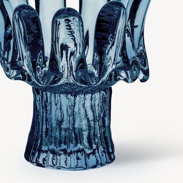 Solros lyslygte cirkulært glas 11,5 cm - Blå - Kosta Boda