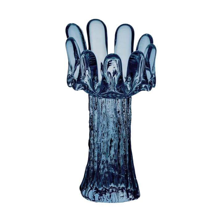 Solros lyslygte cirkulært glas 18 cm - Blå - Kosta Boda