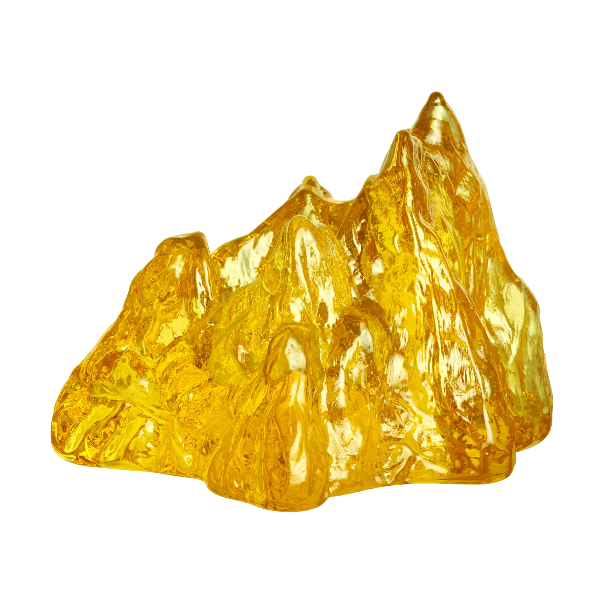 The Rock fyrfadsstage 91 mm, Gul Kosta Boda