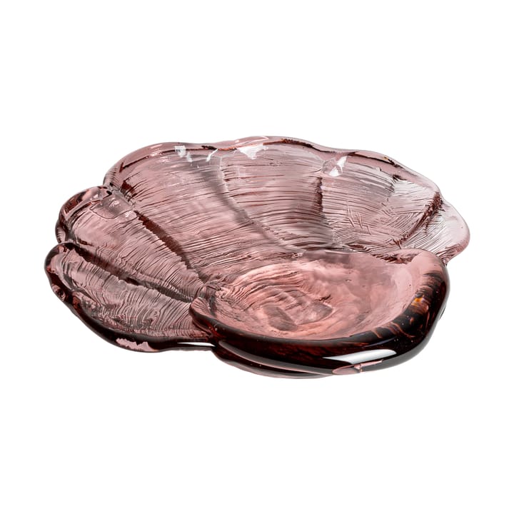 Venusmussla kunstglas fad 30x33 cm - Lyserød - Kosta Boda
