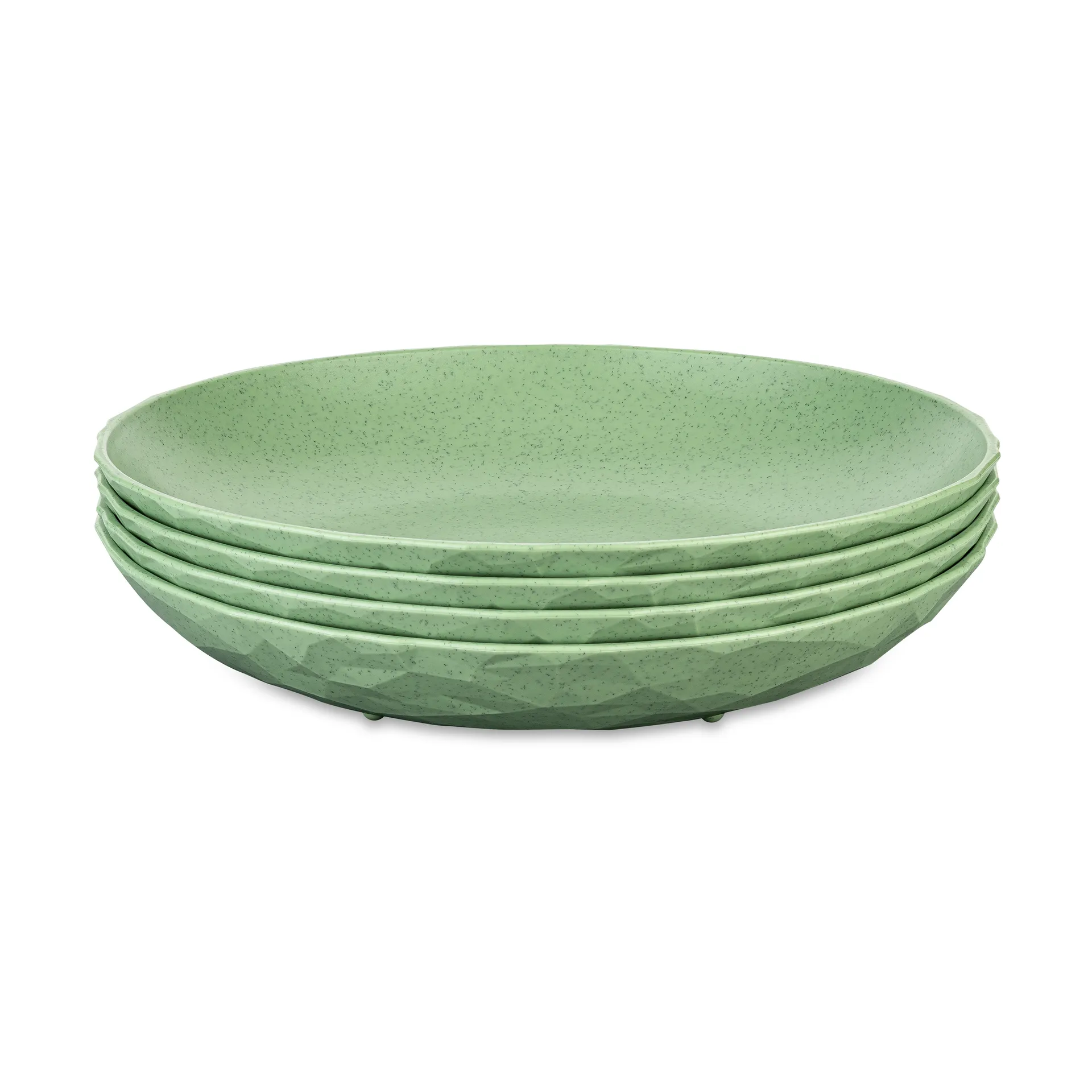 Club dyb tallerken Ø22 cm 4-pak biocirk termoplast, Nature leaf green Koziol