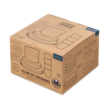 Club Göteborg servis 16 dele biocirk termoplast - Multi - Koziol