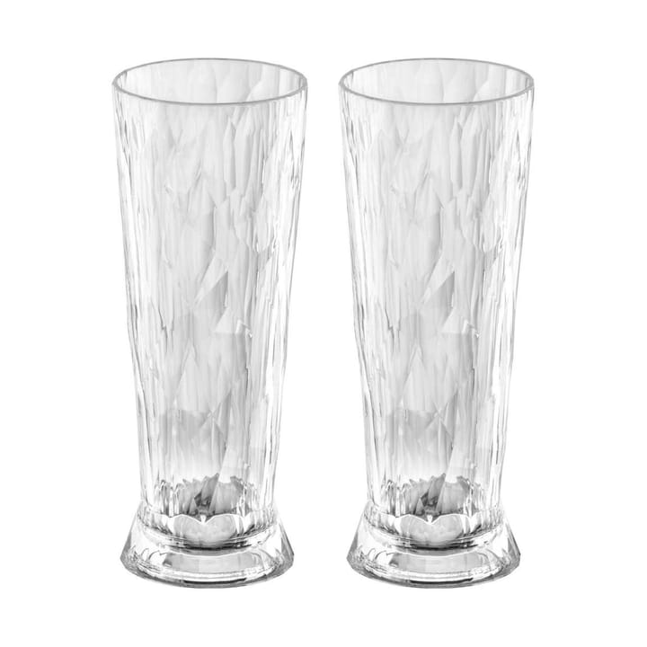 Club No. 11 ølglas plast 50 cl 2-pak - Krystalklar - Koziol