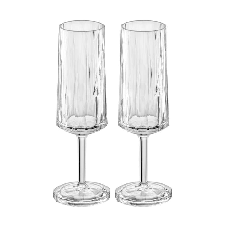 Club No. 14 champagneglas plast 10 cl 2-pak - Krystalklar - Koziol