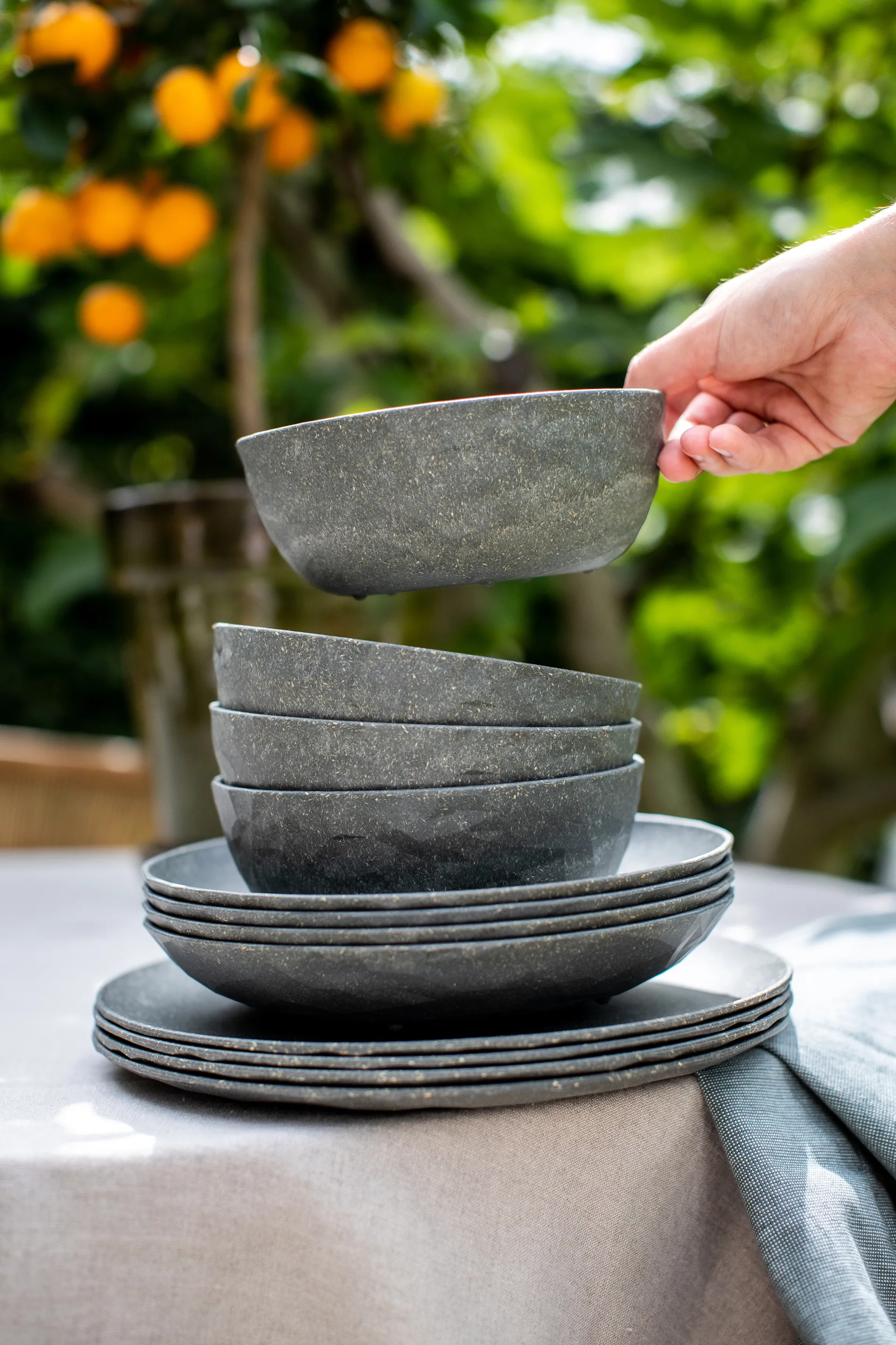 Club skål Ø16,2 cm 4-pak biocirkulær termoplast, Nature ask grey Koziol