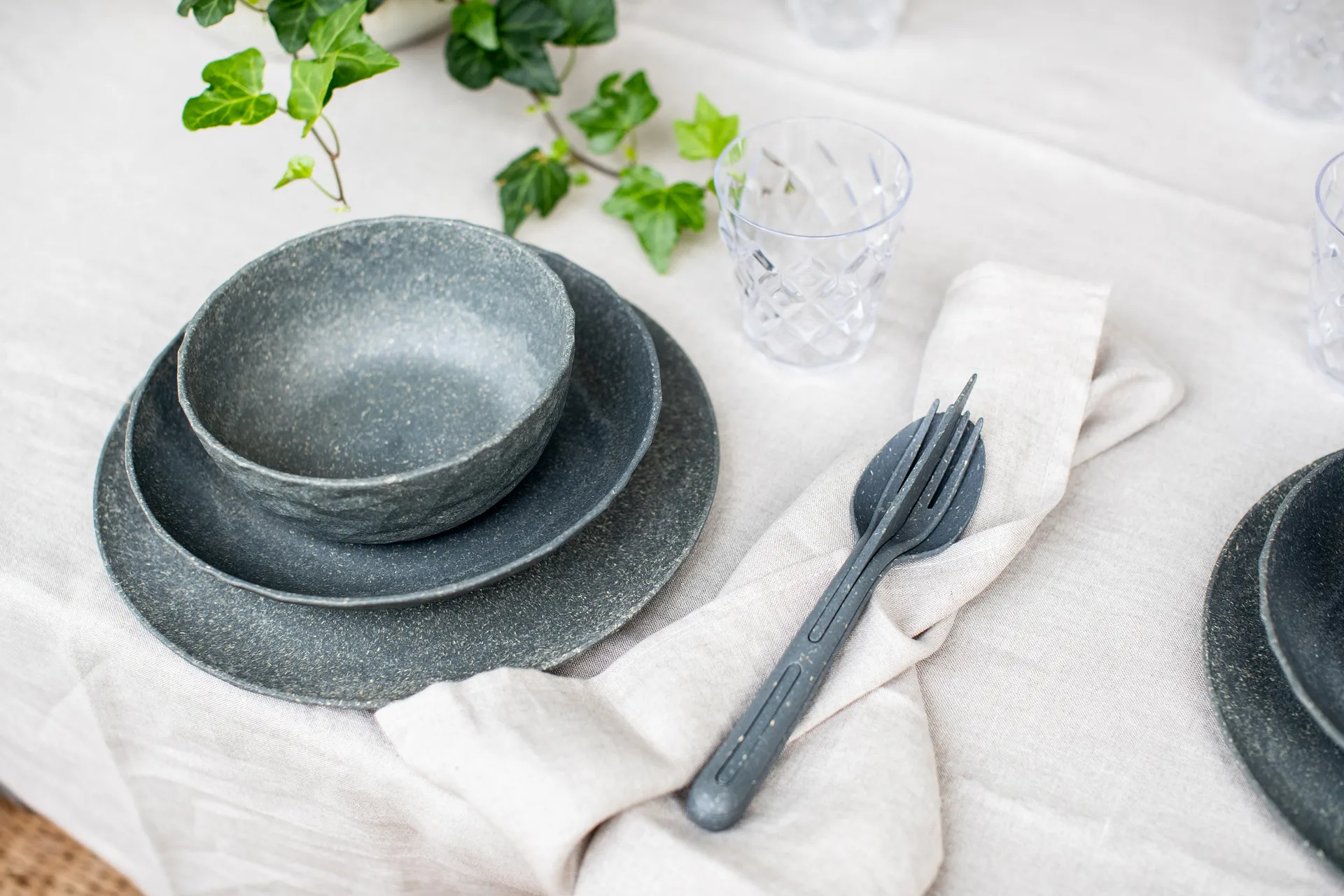 Club skål Ø16,2 cm 4-pak biocirkulær termoplast, Nature ask grey Koziol