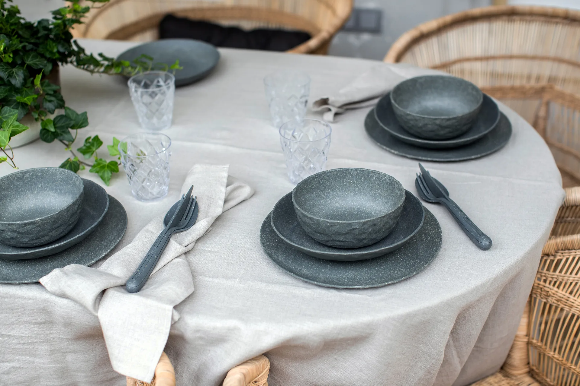 Club skål Ø16,2 cm 4-pak biocirkulær termoplast, Nature ask grey Koziol