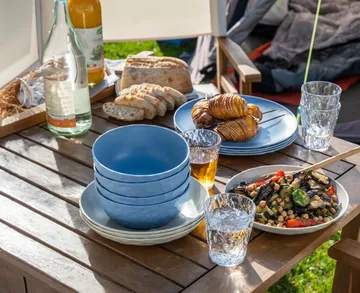 Club skål Ø16,2 cm 4-pak biocirkulær termoplast - Nature flower blue - Koziol