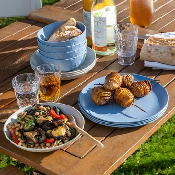 Club skål Ø16,2 cm 4-pak biocirkulær termoplast - Nature flower blue - Koziol