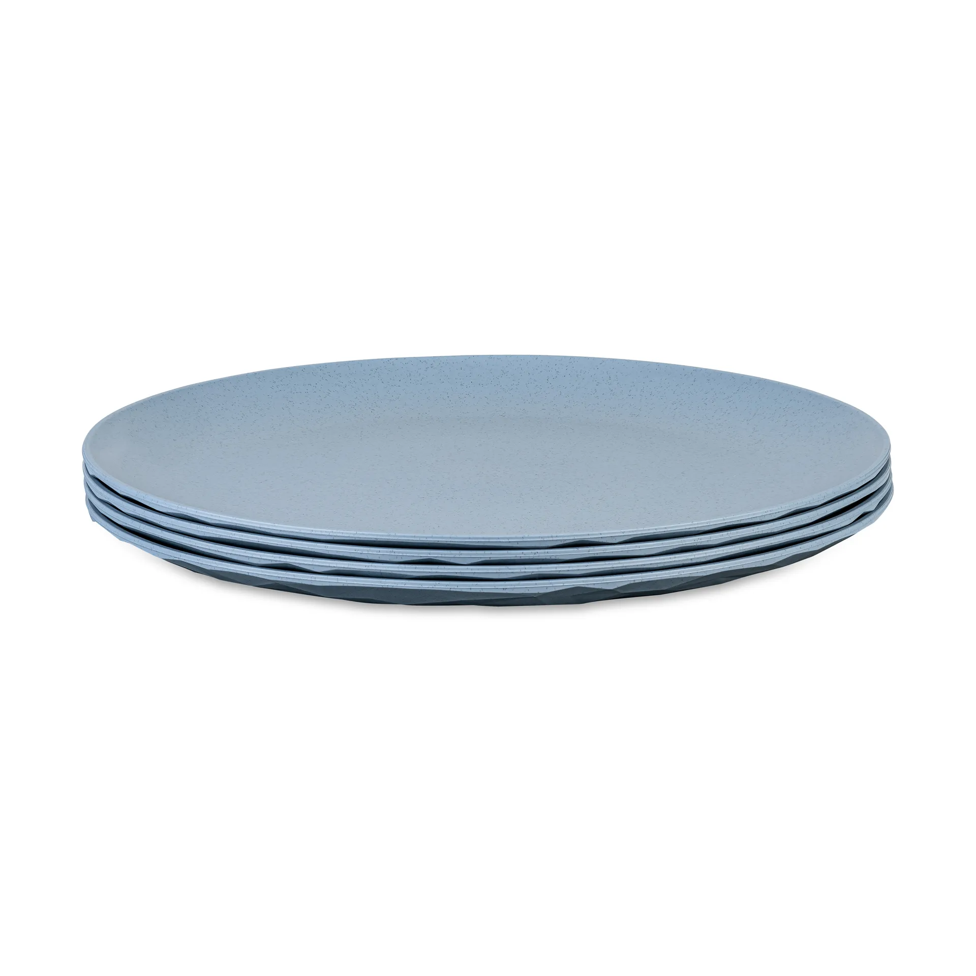 Club tallerken Ø26 cm 4-pak biocirkulær termoplast, Nature flower blue Koziol