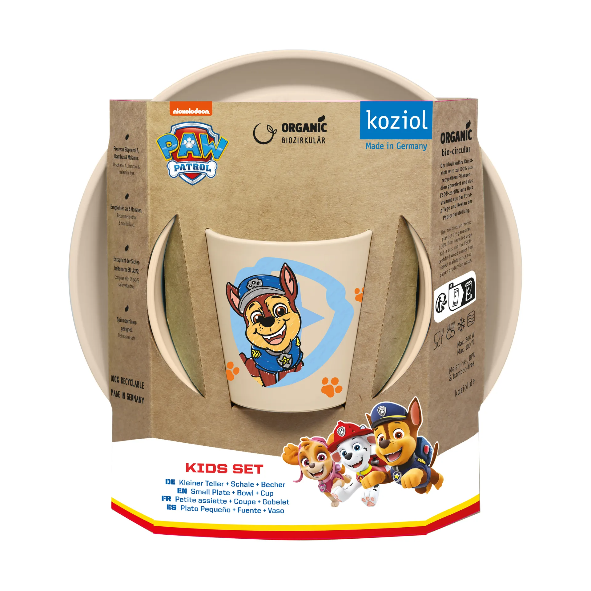 Connect Paw Patrol børneservice 3 dele, Beige Koziol