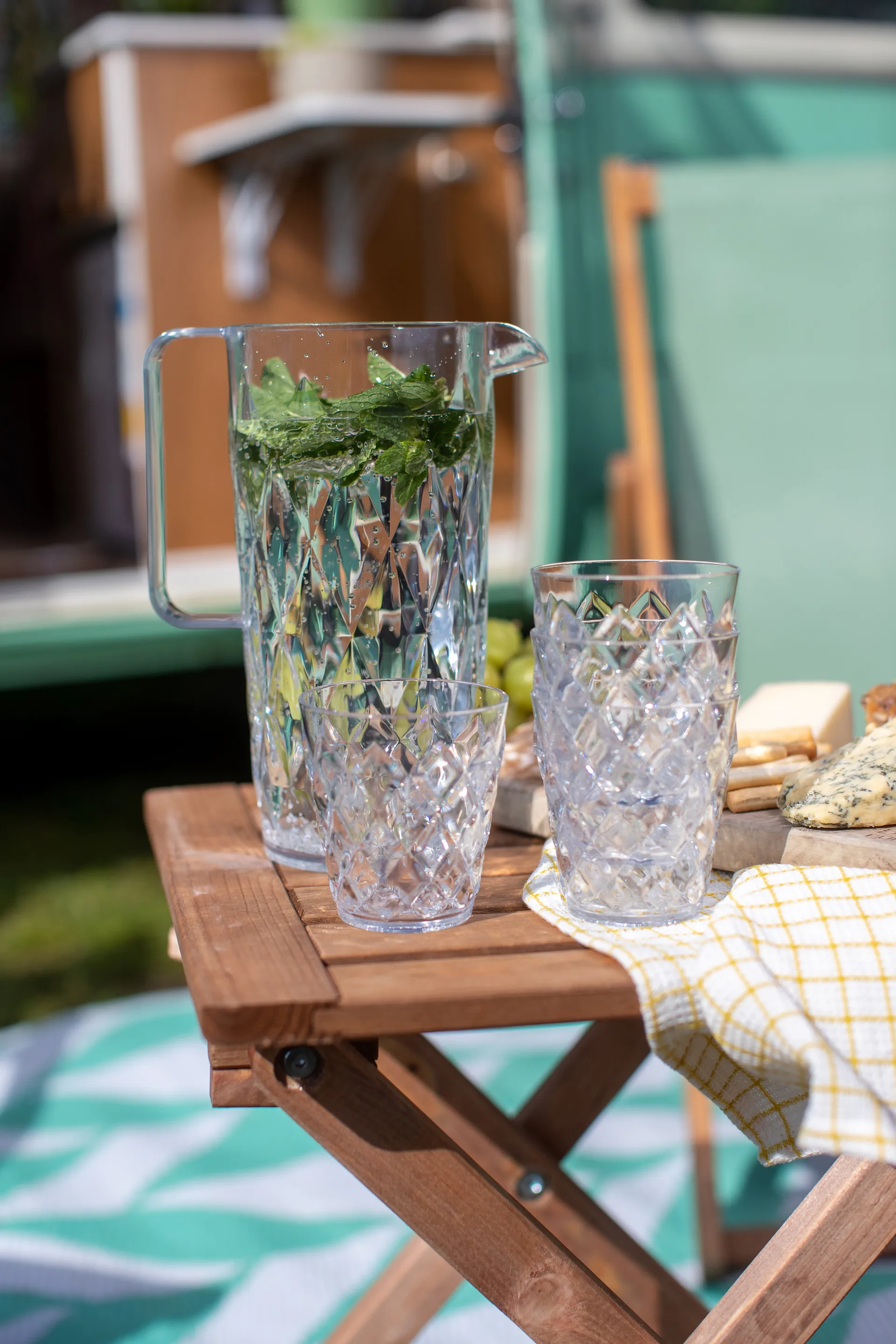 Crystal karaffel inkl. 4 glas, Krystalklar Koziol