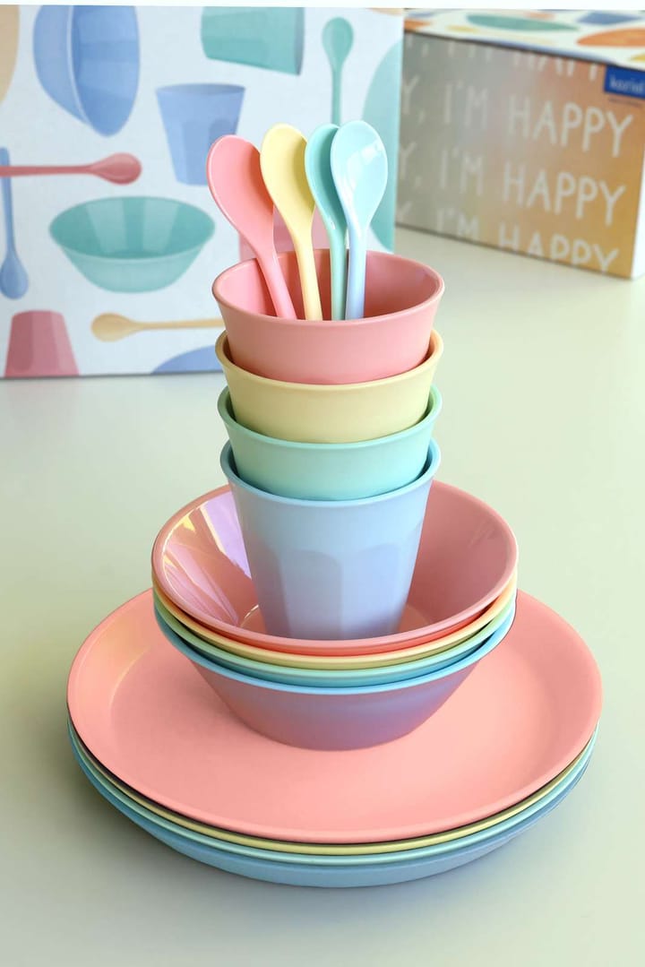 Nora Macarons servicesæt 16 dele, Flerfarvet Koziol
