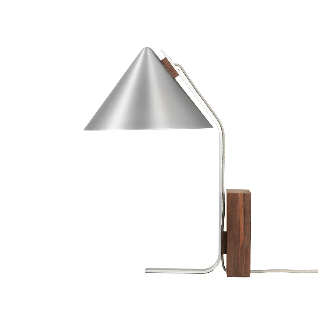 Cone bordlampe, Aluminium-valnød Kristina Dam Studio