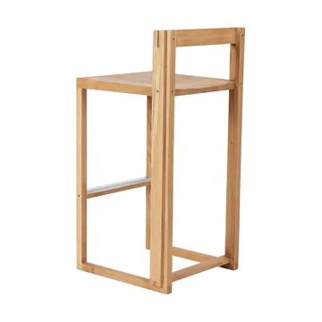 Outline barstol 75 cm - Varm­lakeret eg-børstet stål - Kristina Dam Studio