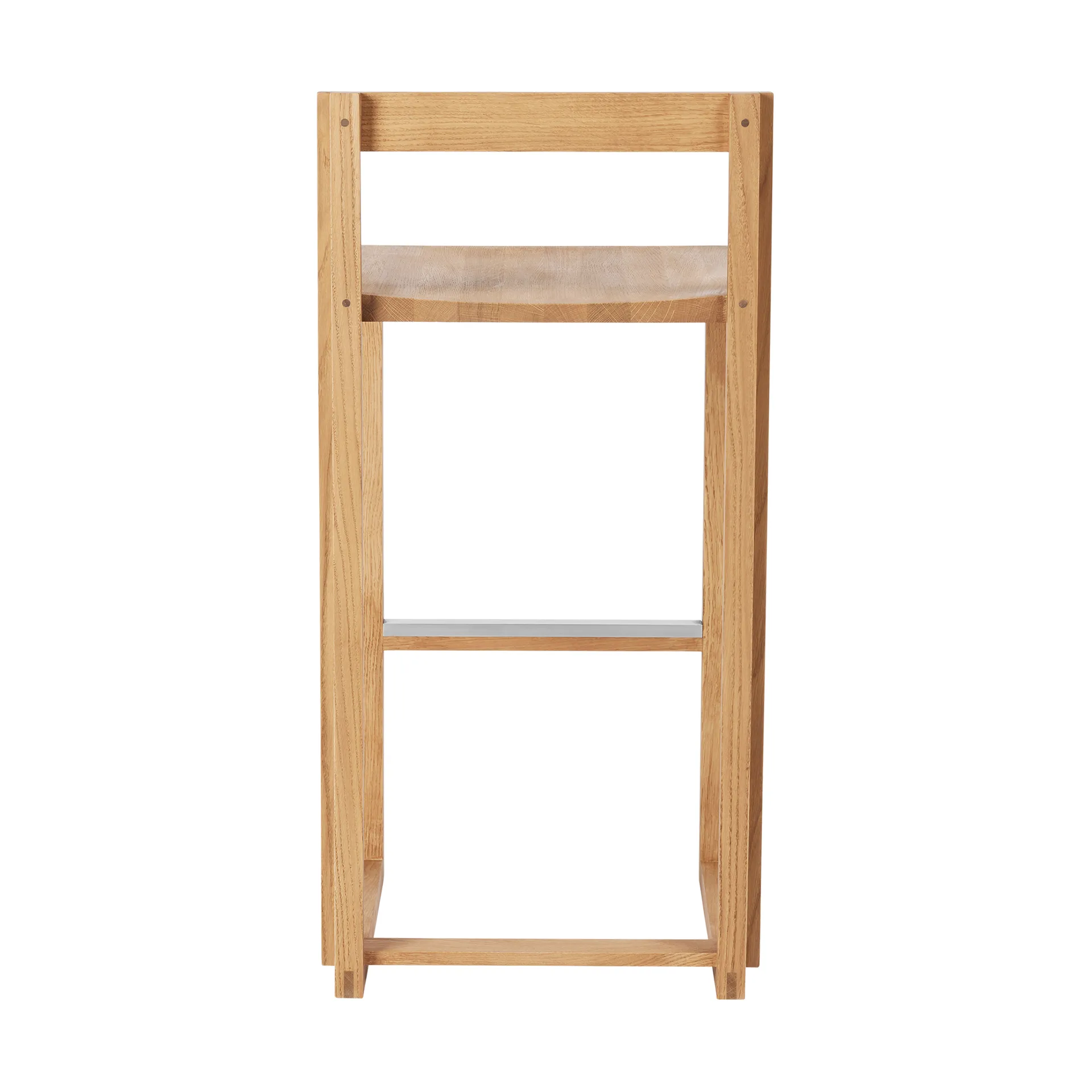 Outline barstol 75 cm, Varm­lakeret eg-børstet stål Kristina Dam Studio