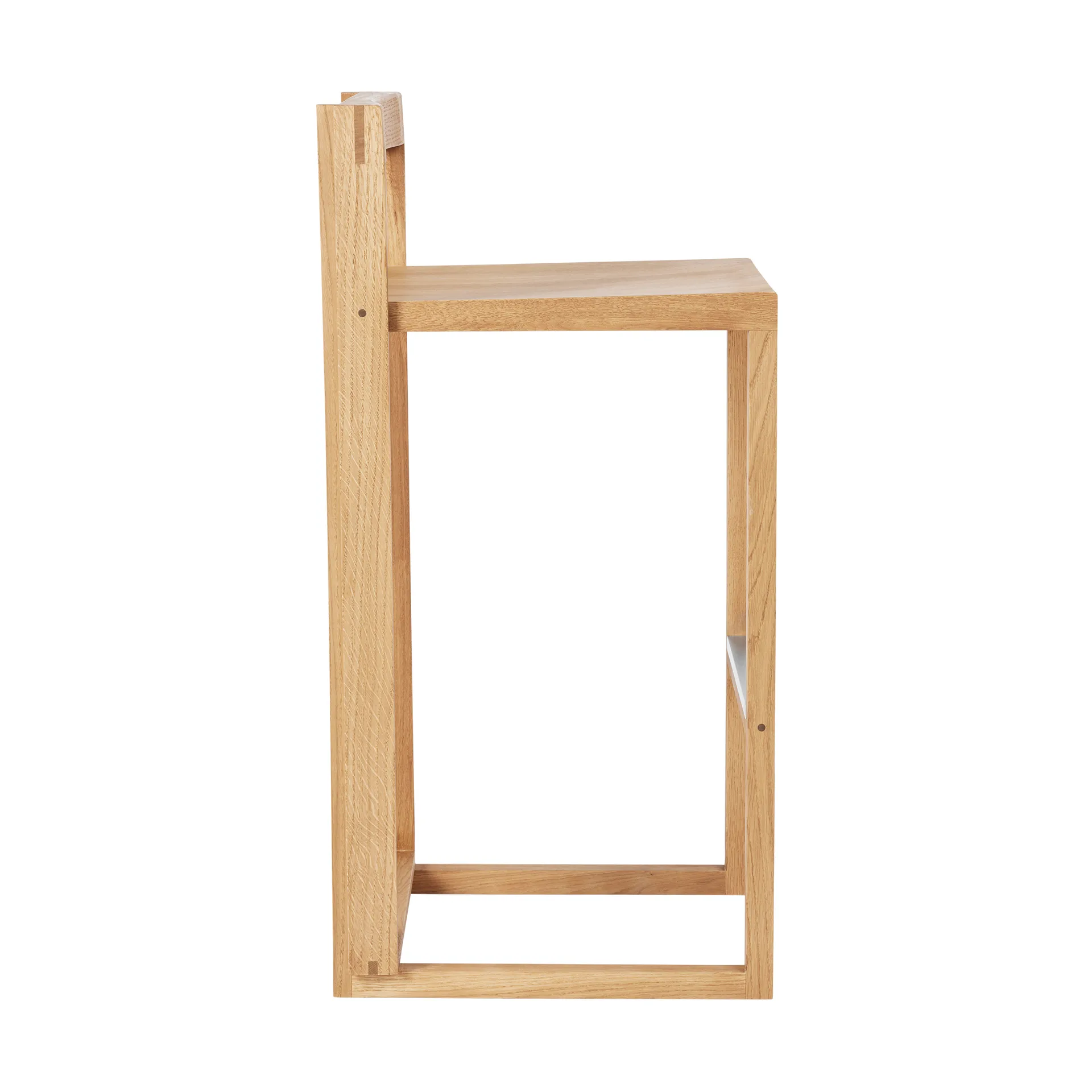 Outline barstol 75 cm, Varm­lakeret eg-børstet stål Kristina Dam Studio