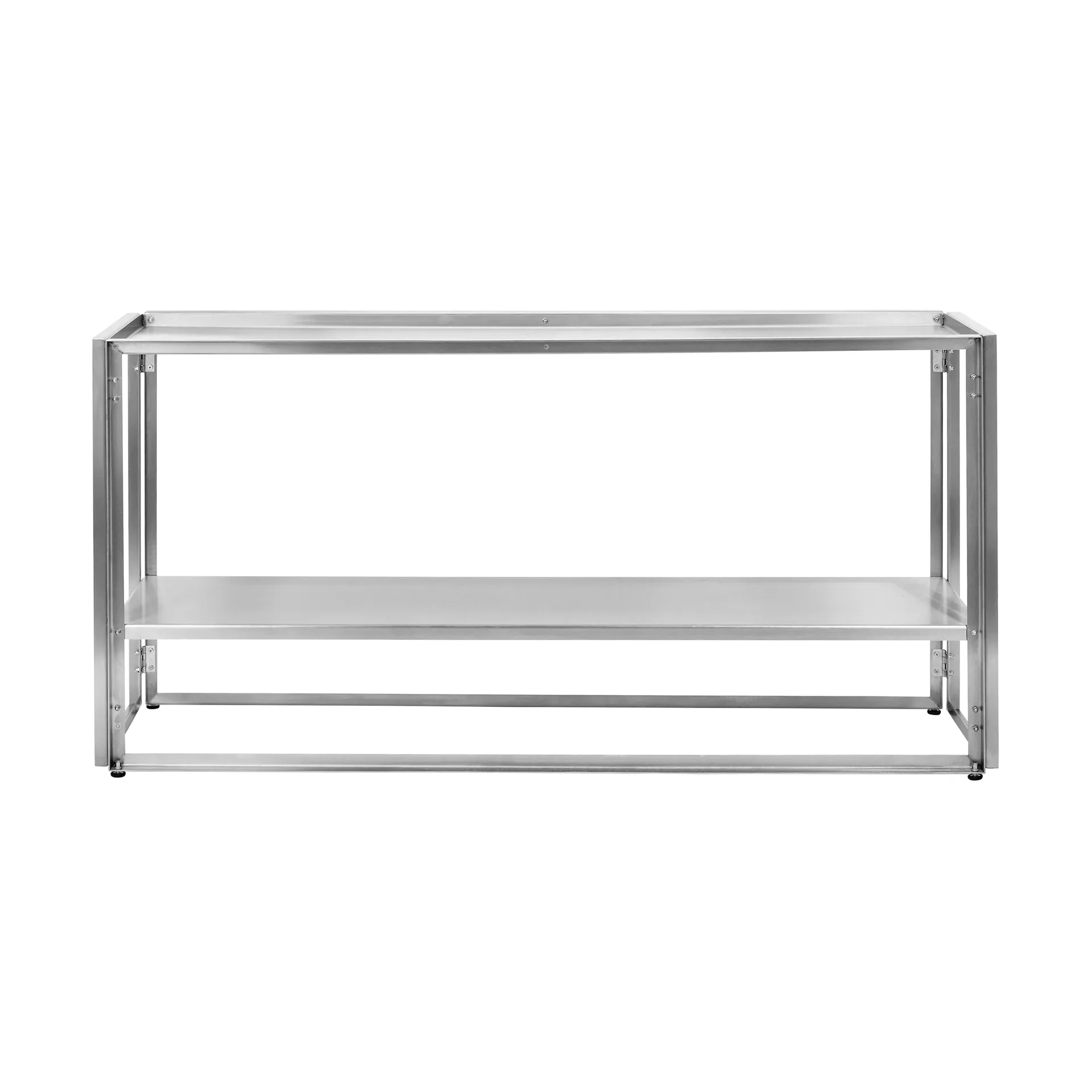 Sammenklappelig konsol 124×60 cm, Børstet rustfrit stål Kristina Dam Studio