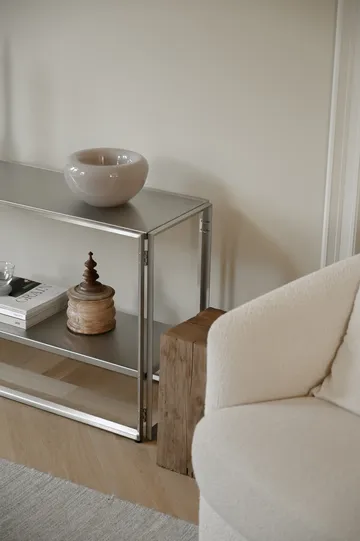 Sammenklappelig konsol 124×60 cm - Børstet rustfrit stål - Kristina Dam Studio