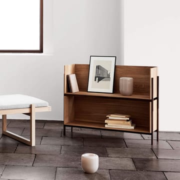 Stack hylde - oak, add on, mørkt olieret beslag i valnød - Kristina Dam Studio