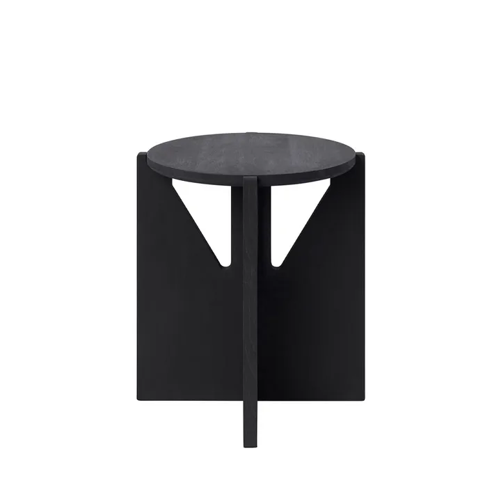 Stool rund skammel - Oak black, Ø36x42 cm - Kristina Dam Studio