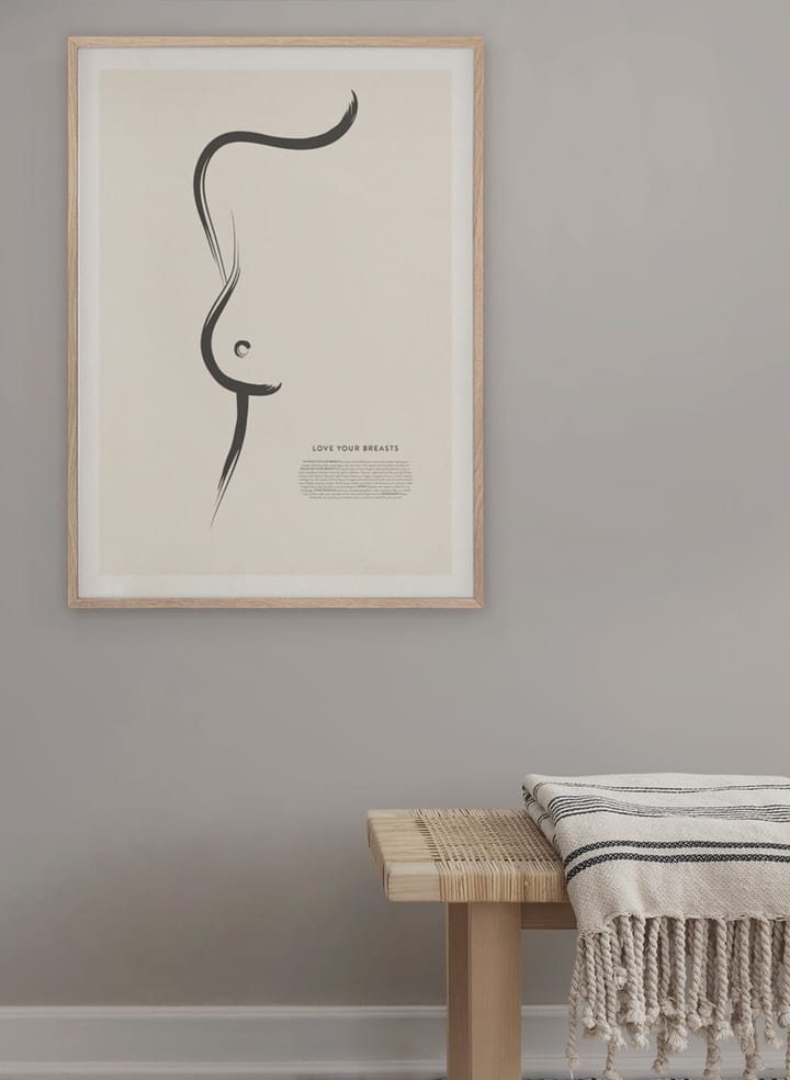 Love your breasts plakat, 50x70 cm Kunskapstavlan®