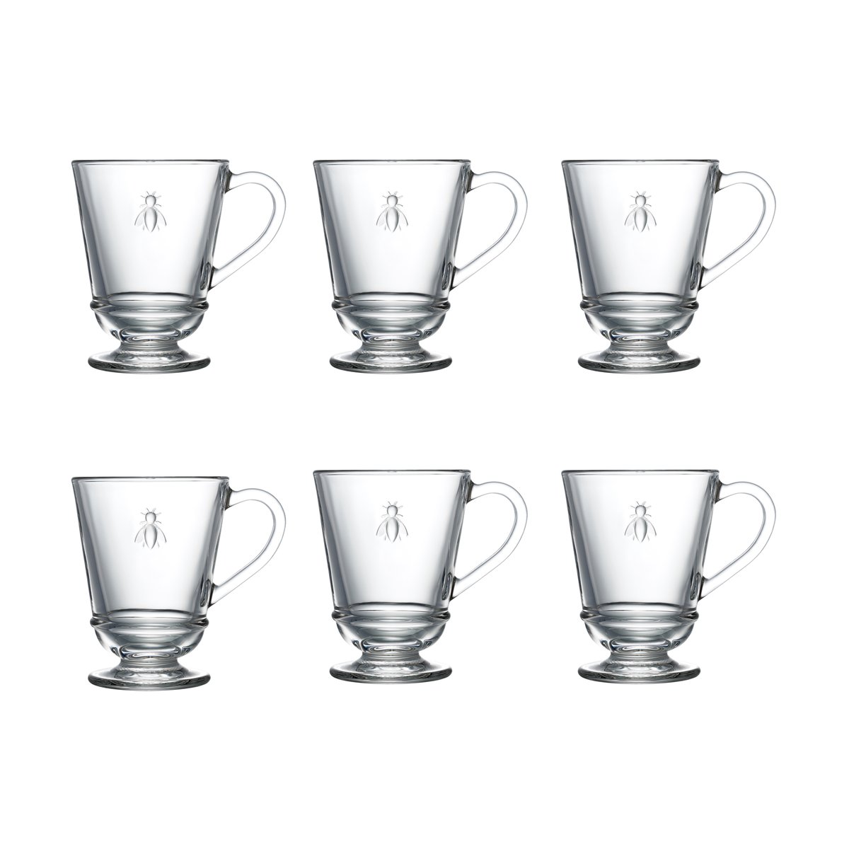 La Rochère Abeille glas med hank 28 cl 6-pak Klar | Skandinavisk Design | Drikkeglas | Gennemsigtig