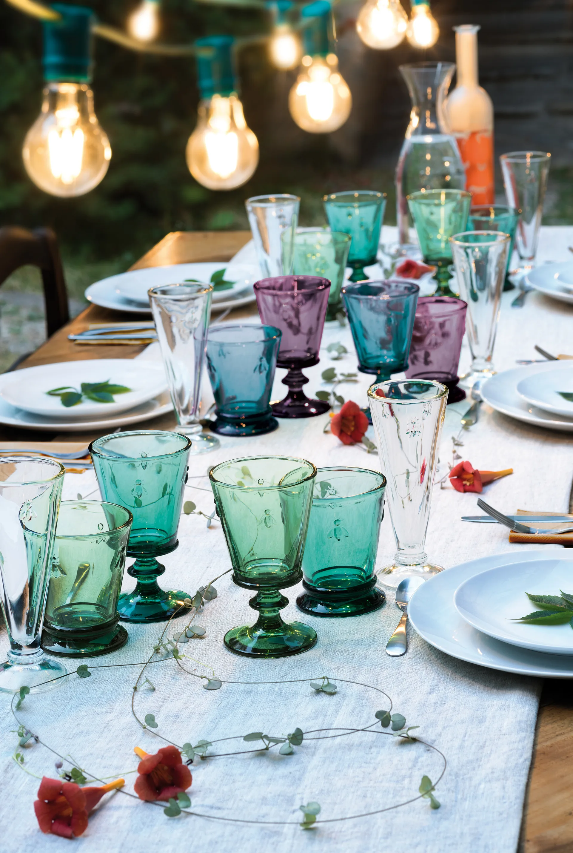 Abeille vinglas 24 cl 6-pak, Mørkeblå La Rochère